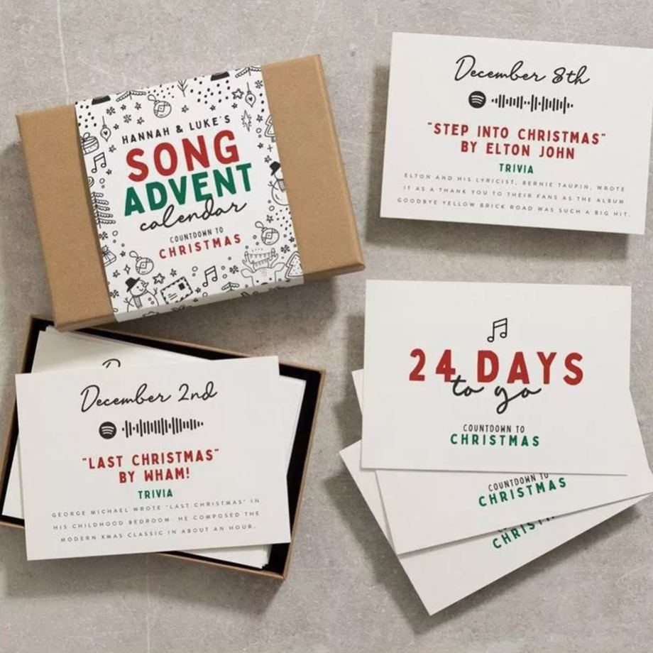 🎄Christmas Advent Calendar-🗃Twenty-Four Days Of Christmas Card Set 