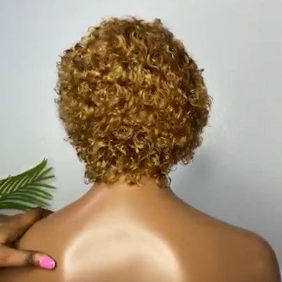 2025 New Super Natural Short Curly Wig 100% Hair 