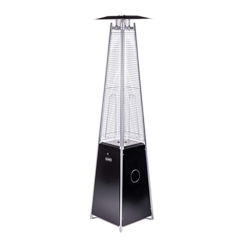 40,000 BTU Hammered Black Propane Outdoor Flame Patio Heater 
