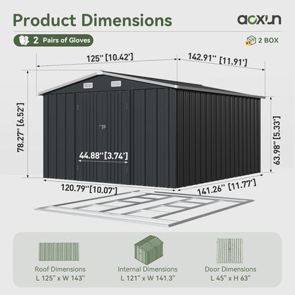 Metal Storage Shed House with Air Vent