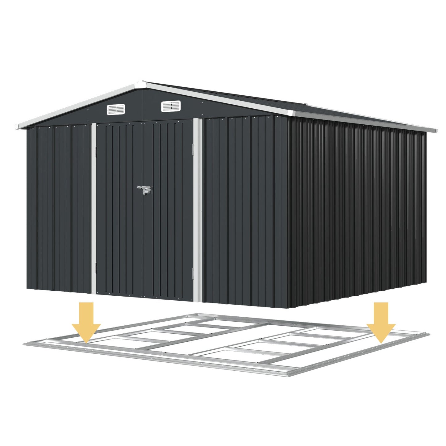 Metal Storage Shed House with Air Vent