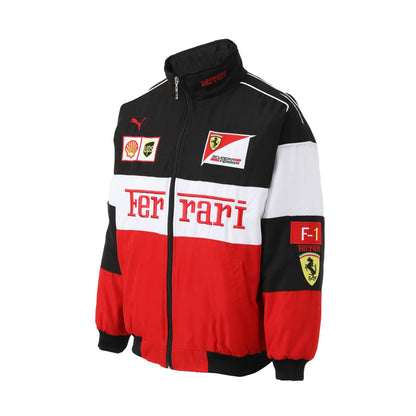 White Ferrari Vintage Racing Jacket