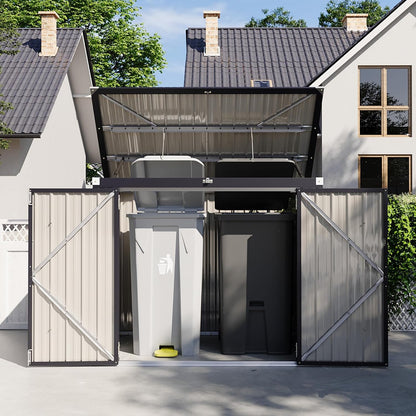 Metal Trash Shed with Lockable Door