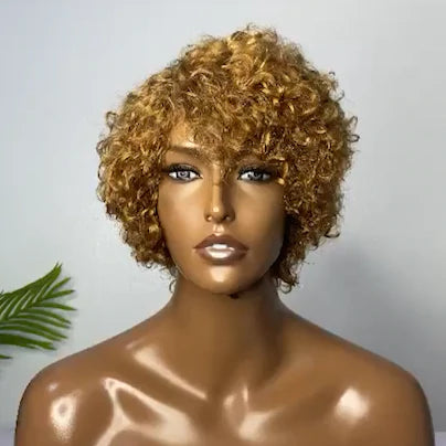 2025 New Super Natural Short Curly Wig 100% Hair 