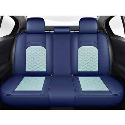 [Stylish Car Seat Cover] DENEGO Quilted Car Seat Cover | Cartoon Design, Full Coverage, Faux Leather &amp; Mesh Fabric, 1 Seat/Five Seat Option, Stylish &amp; Comfortable, Luxury 