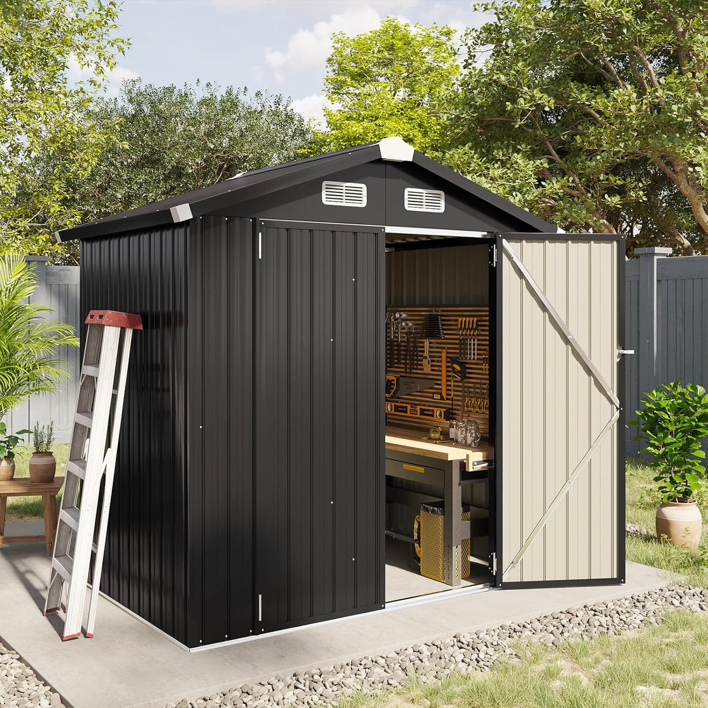 Metal Storage Shed House with Air Vent