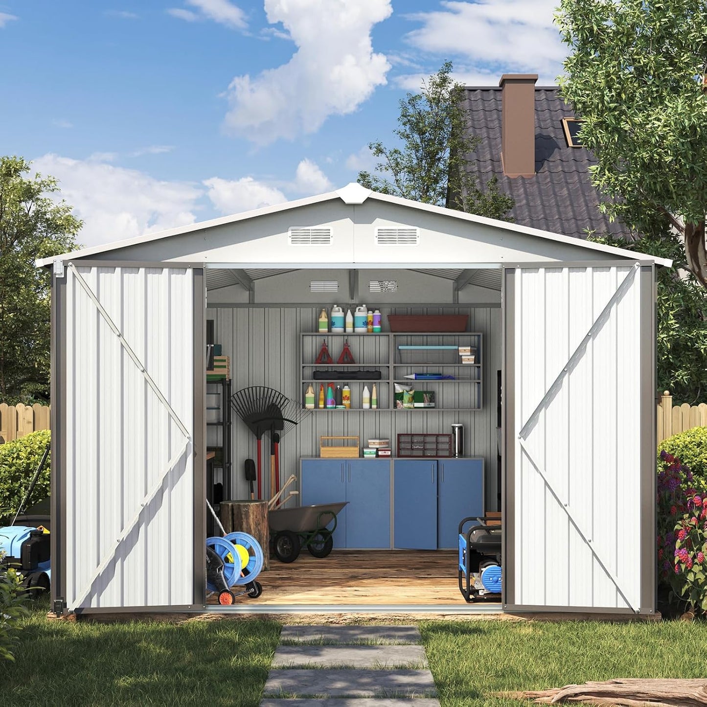 Metal Storage Shed House with Air Vent