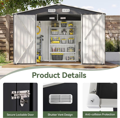 Metal Storage Shed House with Air Vent