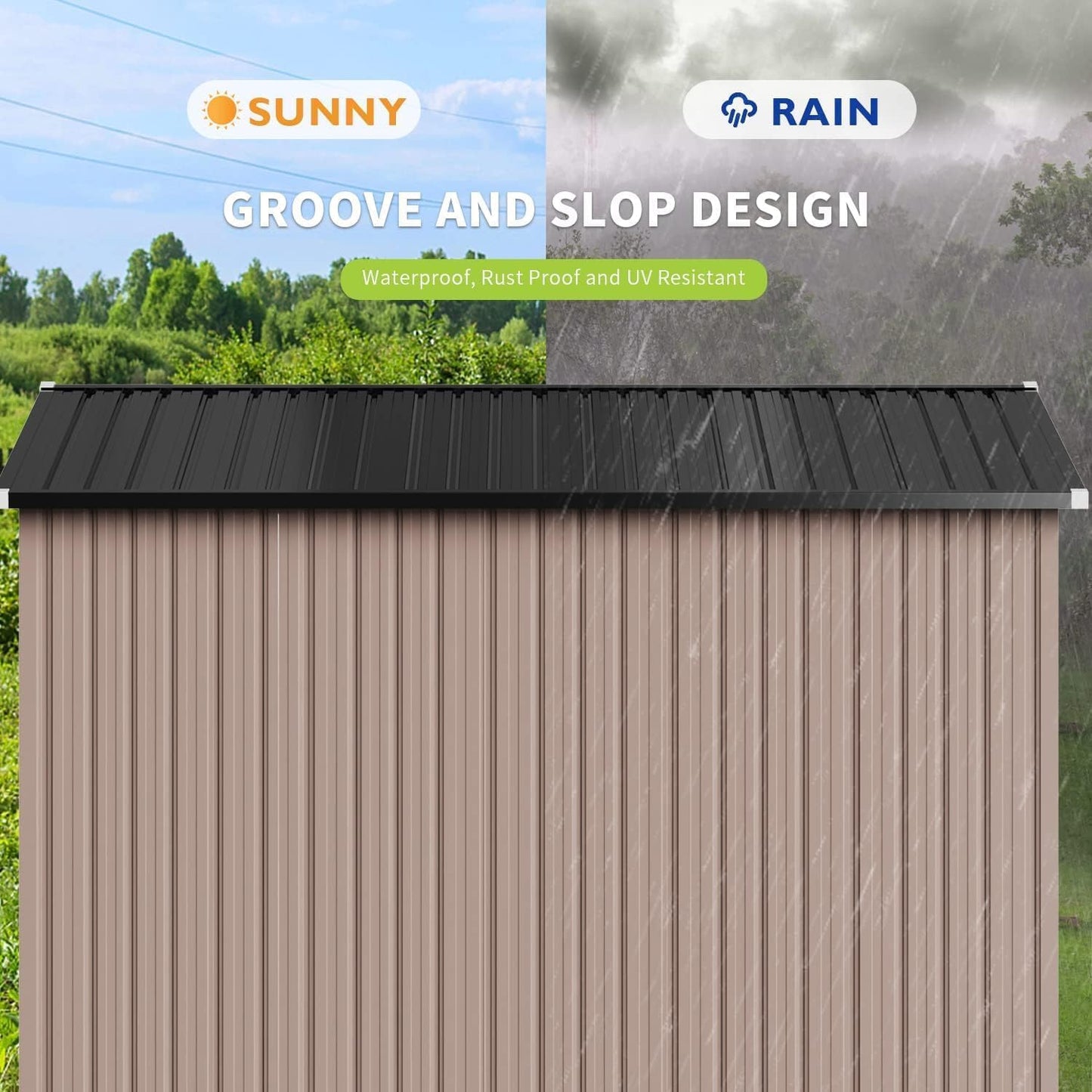 Metal Storage Shed House with Air Vent