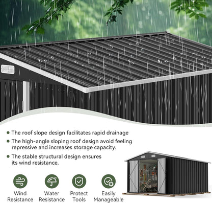 Metal Storage Shed House with Air Vent