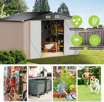 Metal Storage Shed House with Air Vent