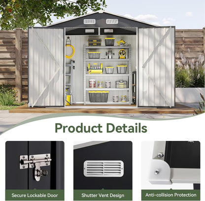 Metal Storage Shed House with Air Vent