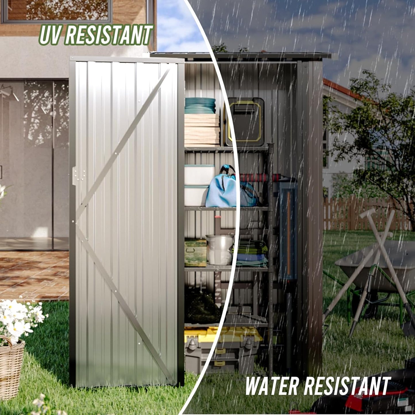 Metal Storage Shed House with Air Vent