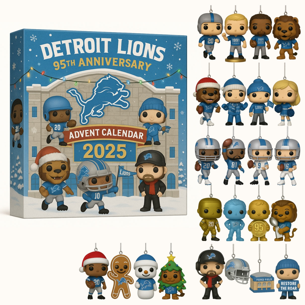 Detroit Lions 95th Anniversary 2025 Advent Calendar