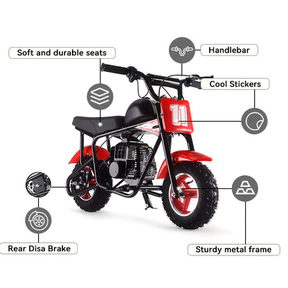 9cc Gas Mini Bike, Max Speed ​​20 Mph | Gas Dirt Bike, Mini Motorcycles