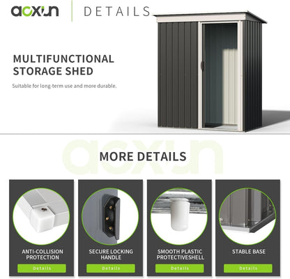 Metal Lean To Storage Shed without Base 