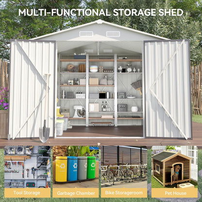 Metal Storage Shed House with Air Vent