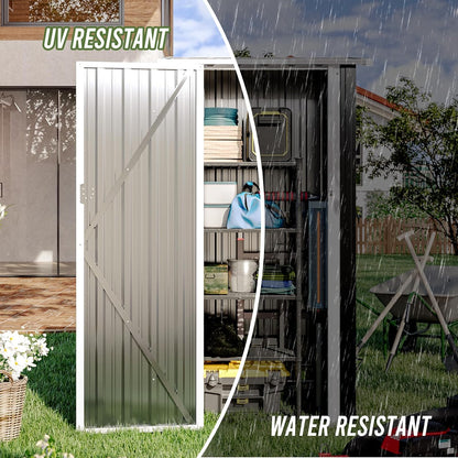 Metal Lean To Storage Shed without Base 