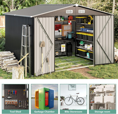Metal Storage Shed House with Air Vent