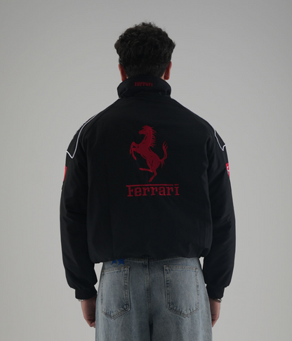 Ferrari F1 Vintage Racing Jacket - Black Edition
