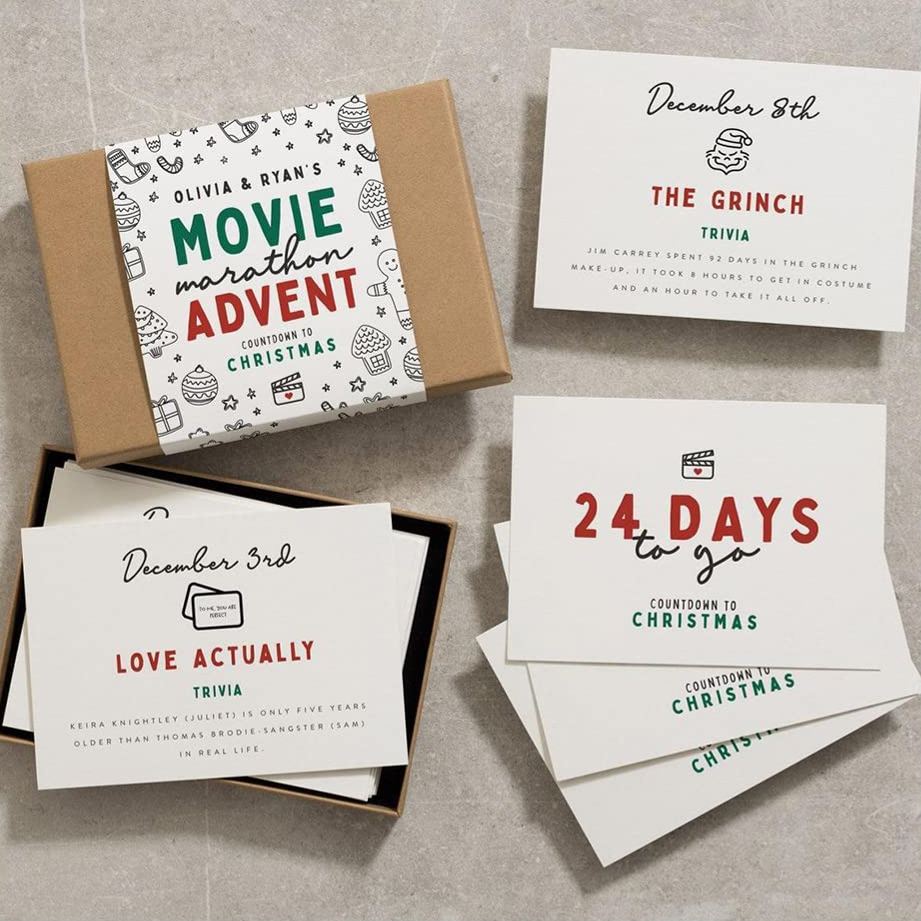 🎄Christmas Advent Calendar-🗃Twenty-Four Days Of Christmas Card Set 