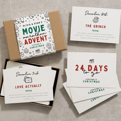 🎄Christmas Advent Calendar-🗃Twenty-Four Days Of Christmas Card Set 