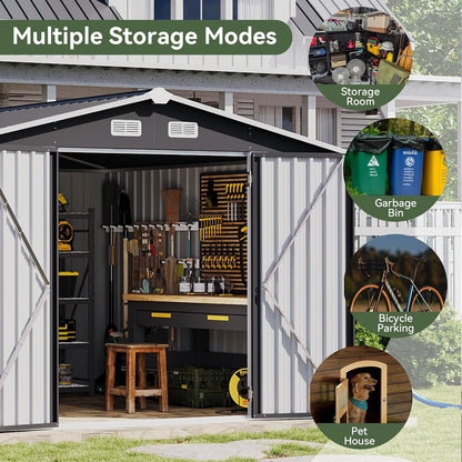 Metal Storage Shed House with Air Vent