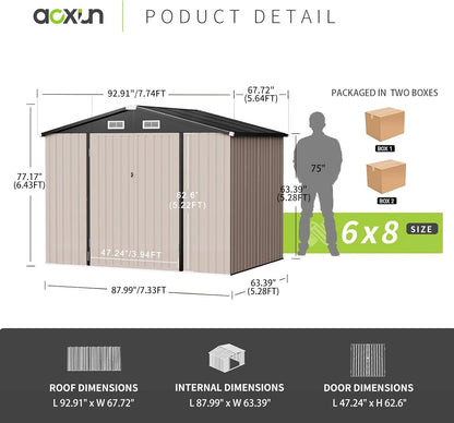 Metal Storage Shed House with Air Vent