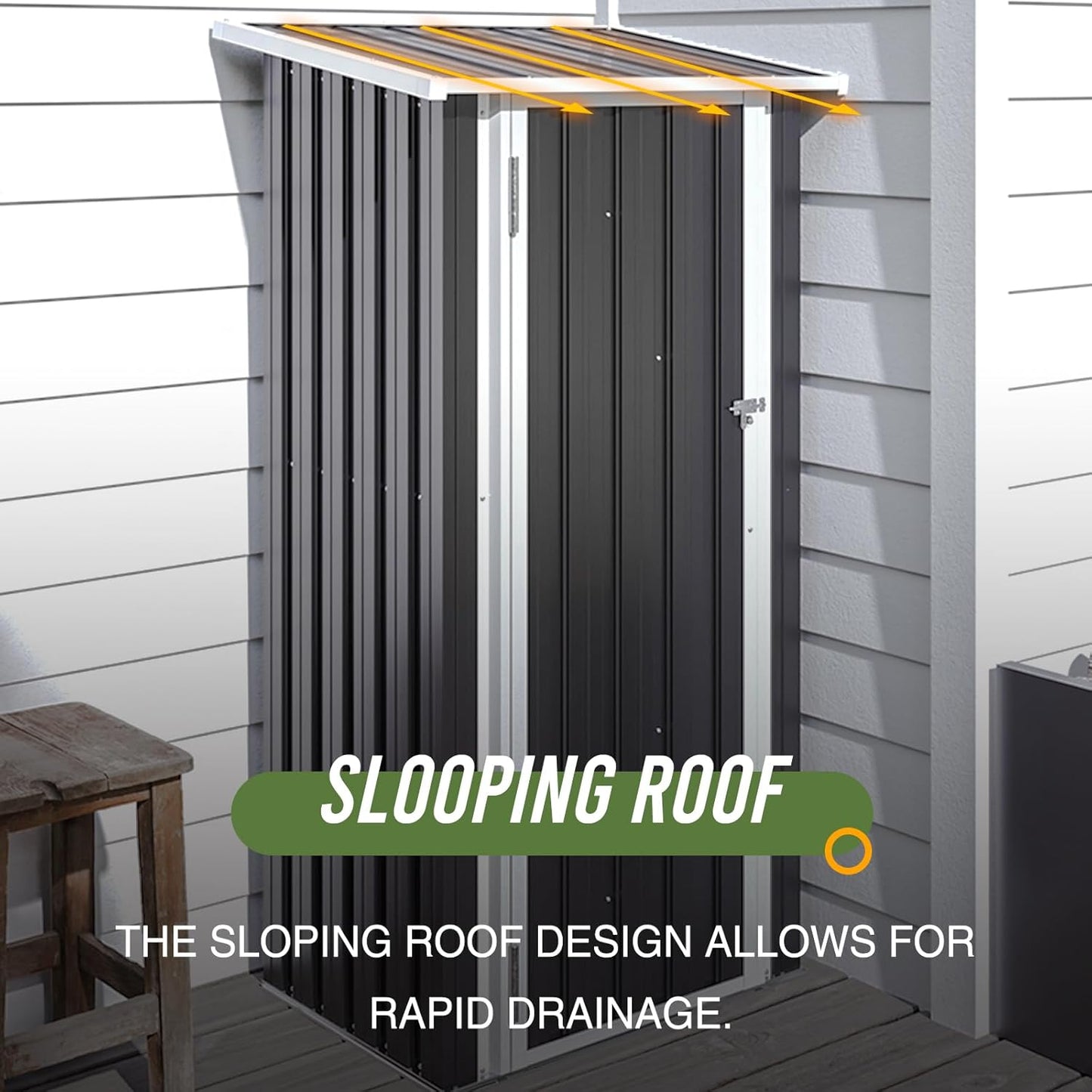 Metal Lean To Storage Shed without Base 