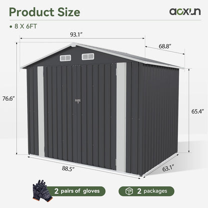 Metal Storage Shed House with Air Vent