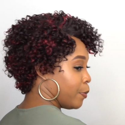 2025 New Fashion Natural Curly Pixie Cut Wig 