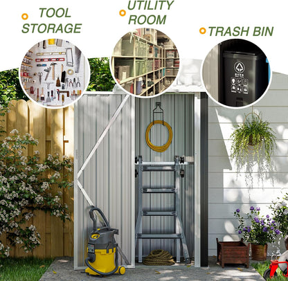 Metal Lean To Storage Shed without Base 