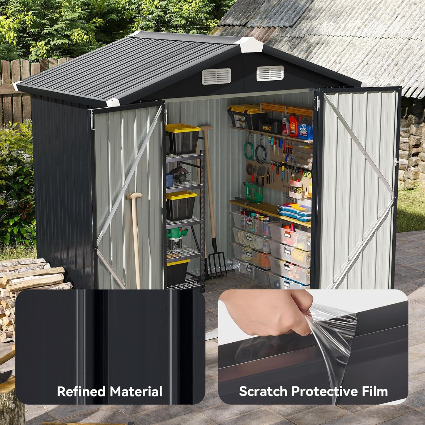 Metal Storage Shed House with Air Vent