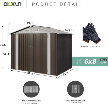 Metal Storage Shed House with Air Vent