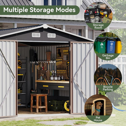 Metal Storage Shed House with Air Vent