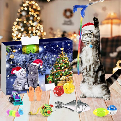 🎄Last 48 hours 70% OFF🎁2024 Christmas Countdown Cat&Dog Toys Advent Calendar🐾🥳3