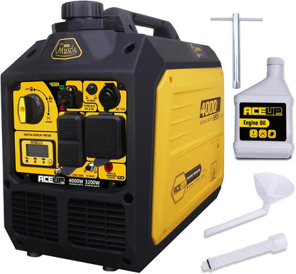 Aceup Energy 4000 Watt Portable Inverter Generator, Gas Powered Generator Quiet for Home, RV-Ready, EPA Compliant