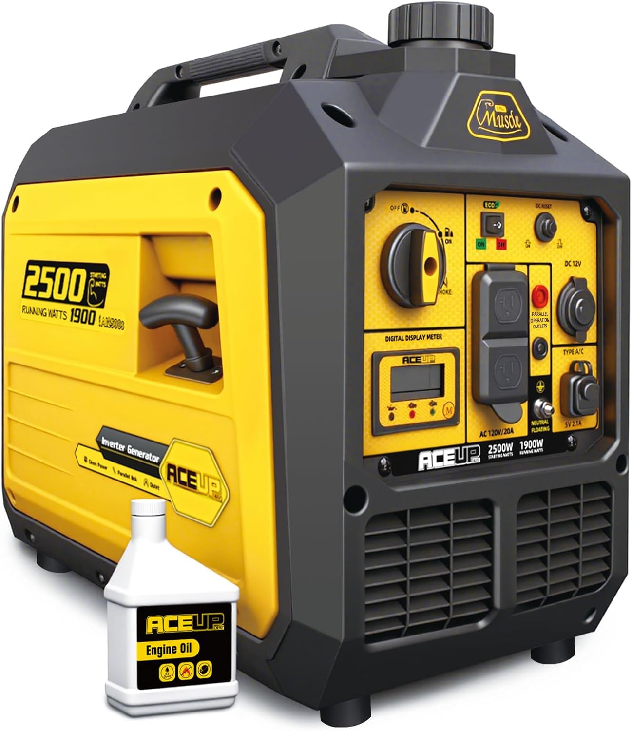 Aceup Energy 4000 Watt Portable Inverter Generator, Gas Powered Generator Quiet for Home, RV-Ready, EPA Compliant