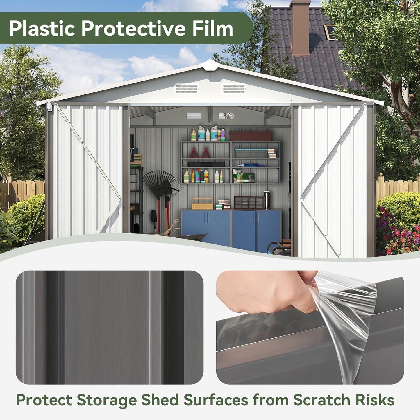 Metal Storage Shed House with Air Vent