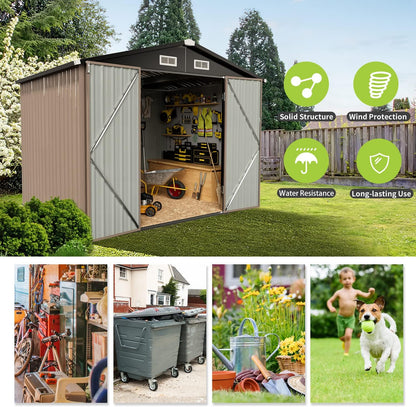 Metal Storage Shed House with Air Vent