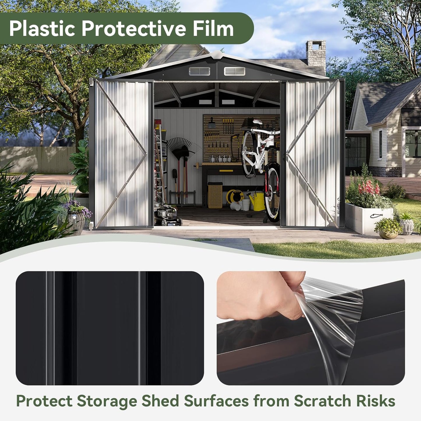 Metal Storage Shed House with Air Vent