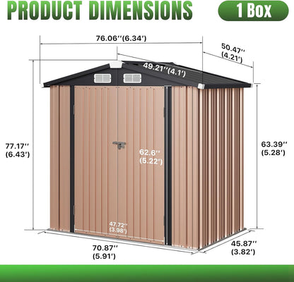 Metal Storage Shed House with Air Vent