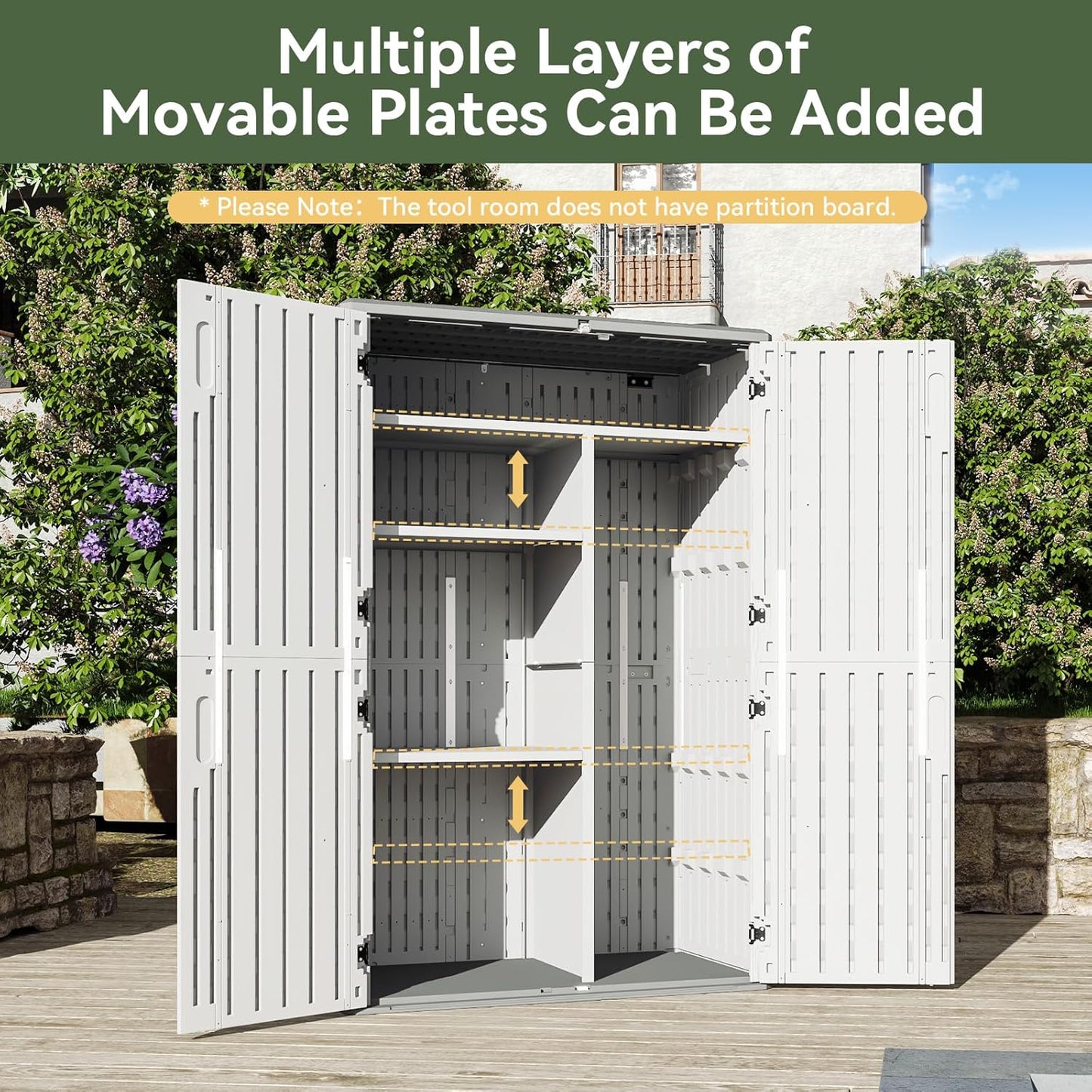 Resin Utility Storage Cabinet with Floor