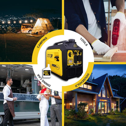 Aceup Energy 4000 Watt Portable Inverter Generator, Gas Powered Generator Quiet for Home, RV-Ready, EPA Compliant