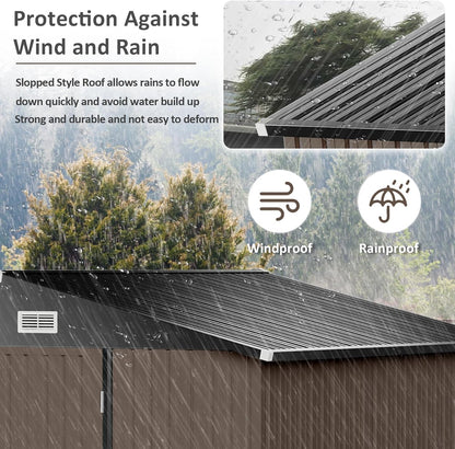 Metal Storage Shed House with Air Vent