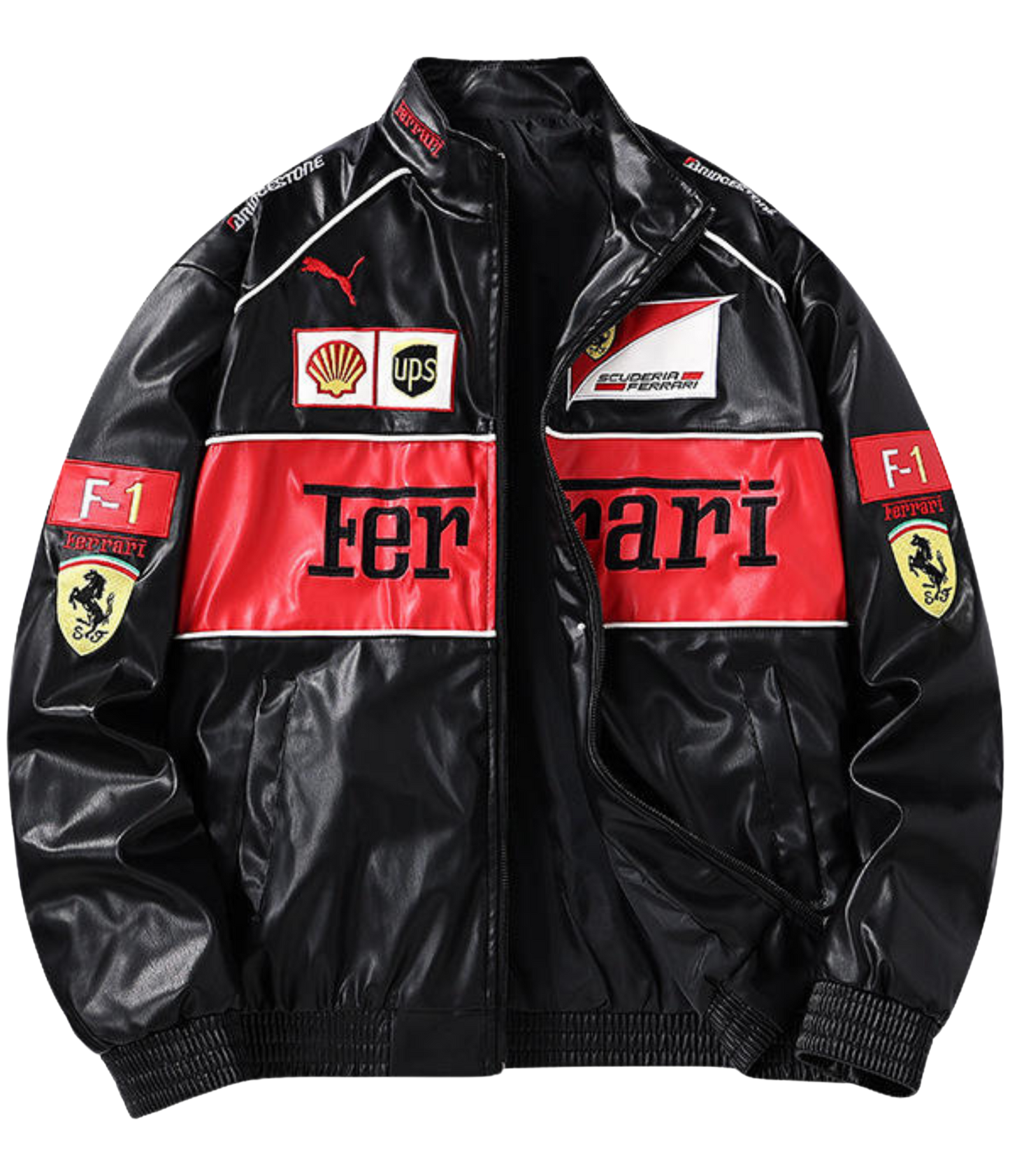 Ferrari F1 Vintage Leather Jacket - Red Edition