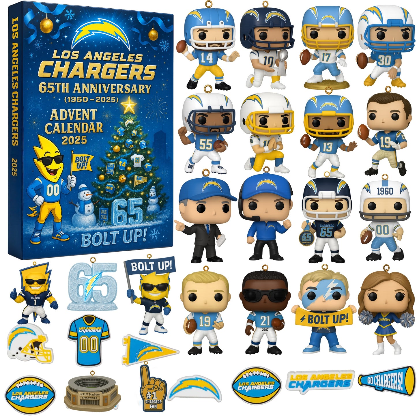 Los Angeles Chargers 65th Anniversary Advent Calendar 2025