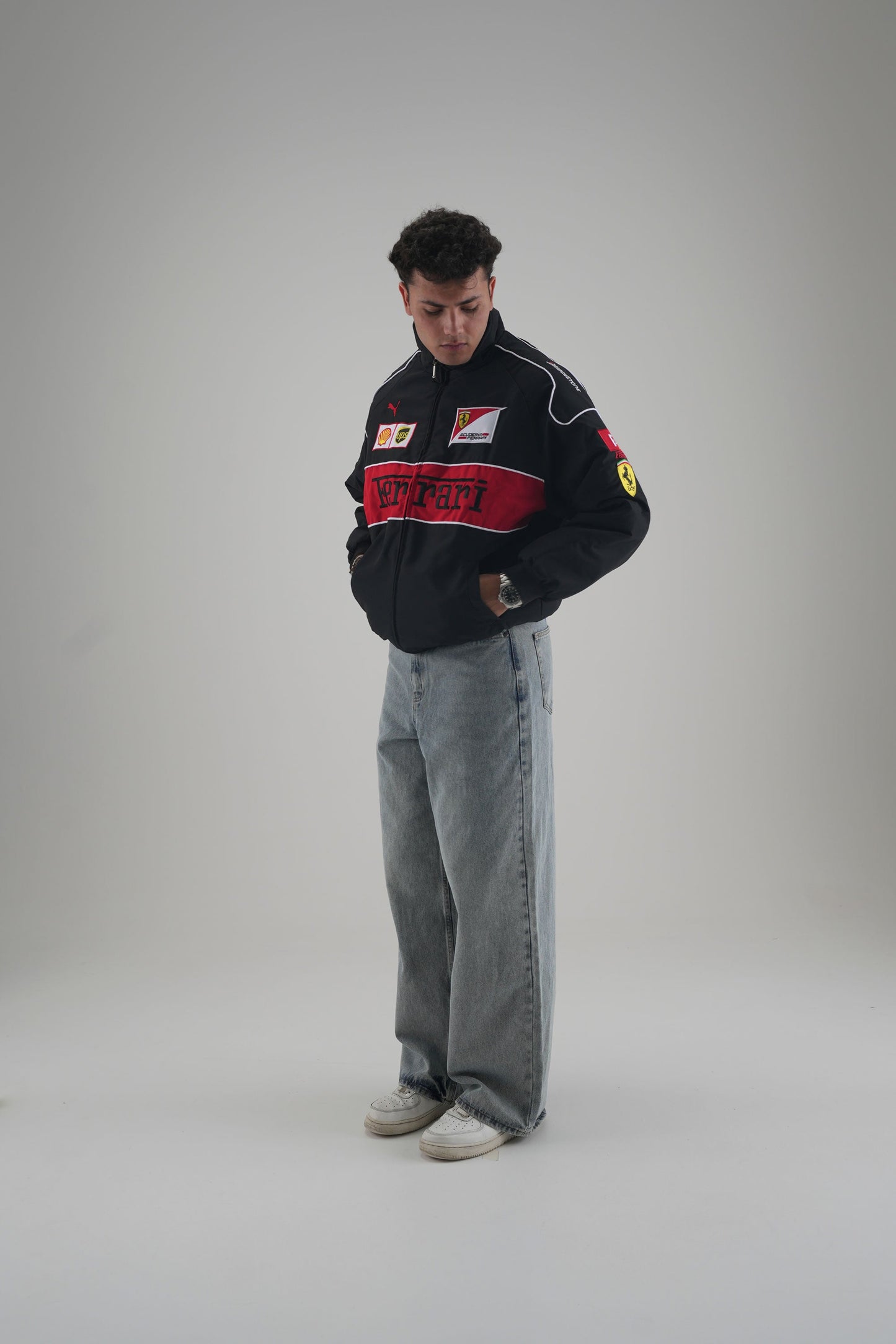 Ferrari F1 Vintage Racing Jacket - Black Edition