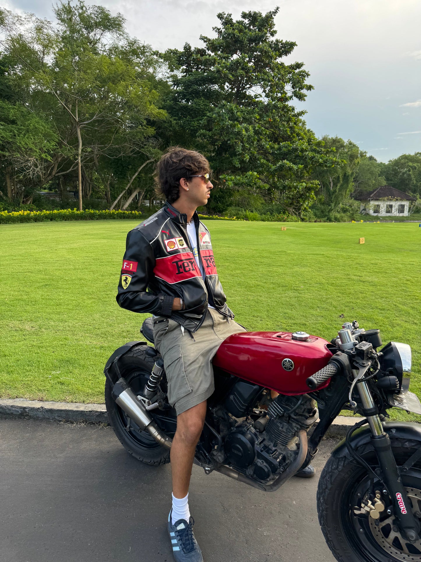 Ferrari F1 Vintage Leather Jacket - Red Edition