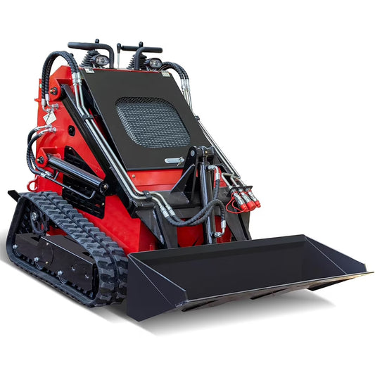 محمل انزلاقي صغير مع دلو مقاس 46 بوصة، آلة انزلاقية زاحفة متعددة الوظائف بقوة 23 حصانًا، محمل انزلاقي صغير يعمل بالدفع الهيدروليكي 